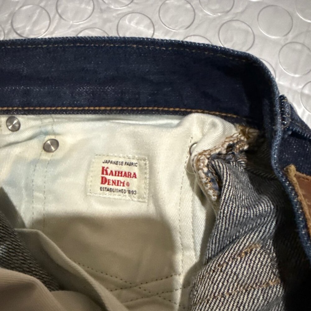 J Crew 1040 Athletic Fit Selvedge Japan Kaihara Denim Jeans 34x33 BUTTON FLY - Picture 7 of 9